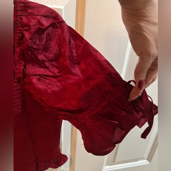 Band of the Free LEA RHUBARB SMOCKED
CROP TOP, size Large - Picture 12 of 12